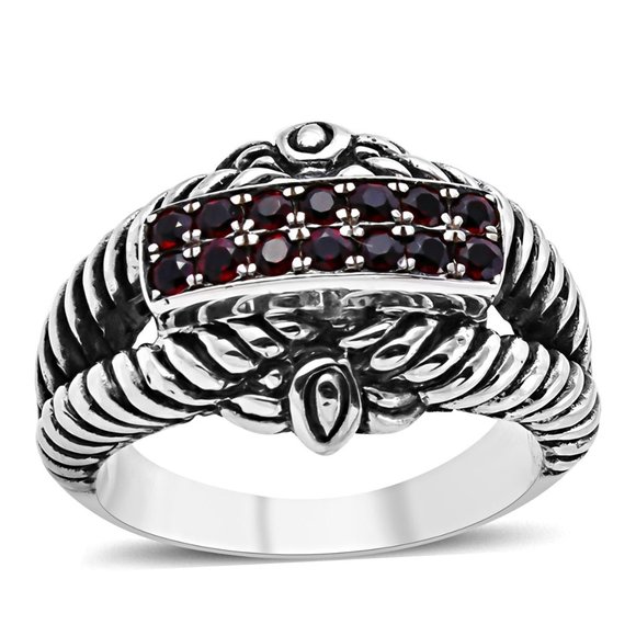 Artisan Crafted Garnet Ring (10.0) - Picture 2 of 3